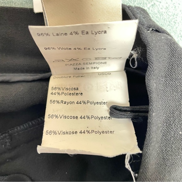 Piazza Sempione Pants High Waisted  Wide Leg Wool Blend Black Size IT 40… - Picture 8 of 12